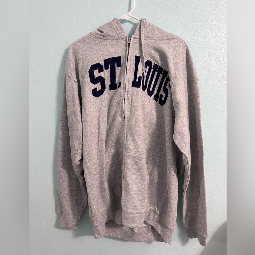 ST. LOUIS Gray Full Zip Jacket XL